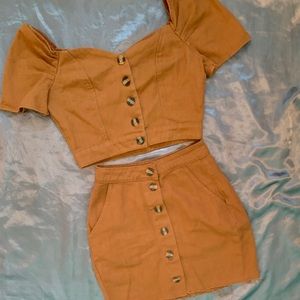Two piece button up set